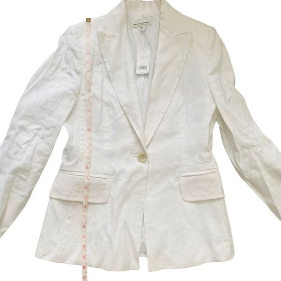 NWT Banana Republic CREAM One Button Sculpted Linen Blend Blazer SZ 8 New, MY23 - Picture 3 of 12